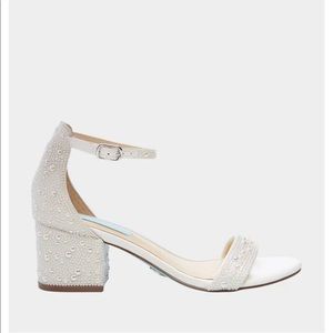 Betsey Johnson bridal block heels